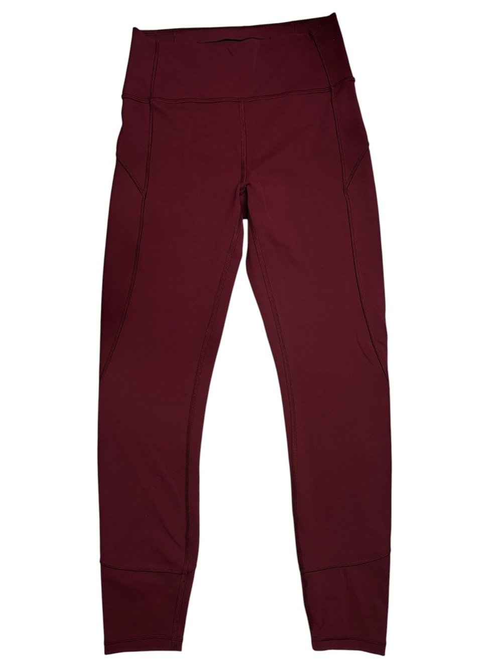 Lululemon In Movement Tight 25" Everlux Size 6 Workout Gym Yoga Running Maroon